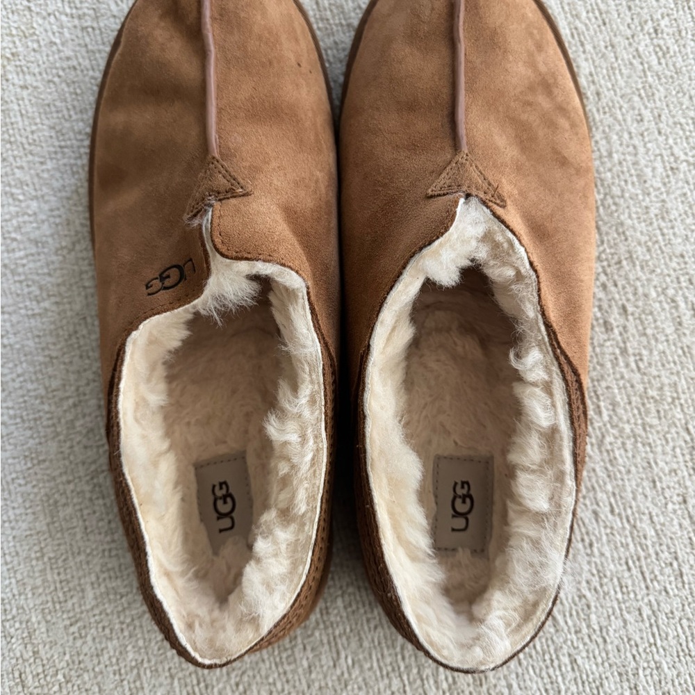 UGG Men's Brown Suede Slip-Ons